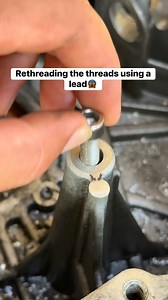 253K views · 1K reactions | Rethreading the threads using a lead #diy #threads #TrendingReelsUSA #trendingreel #mechanic #DIYMechanic #highlightsシ゚ #fblifestyle | Team Belbros | Facebook