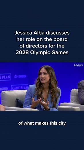 Actress and entrepreneur Jessica Alba discusses her role on the board of directors for the 2028 Olympic Games during #CNBC and Boardroom's #GamePlan24 event.