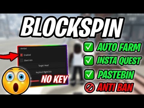 BEST Blockspin Script | Auto Farm , Insta Quest , Silent Aim