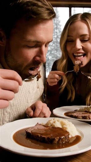 🔥 Cozy Fireplace Dinner with Steak and Red Wine #shortvideo #mukbang #asmr
