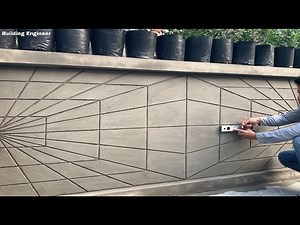 Amazing Construction Skills: Renovating an Old Wall with 3D Effects Using Sand and Cement