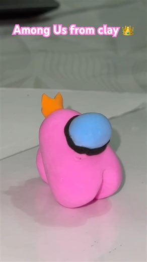 Tiny Among Us crewmate 👑 #shorts #amongus #clayart