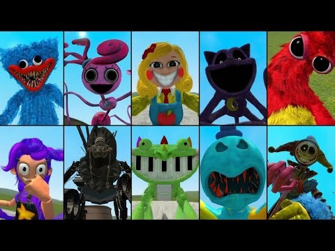 Poppy Playtime 1, 2, 3, 4, 5 - All Jumpscares MOD | Garry’s Mod