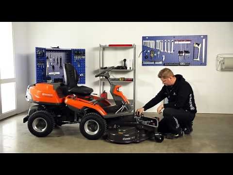 How to mount a cutting deck on your Husqvarna Rider