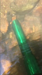 Dredging the creek for gold Using the Goldibox back pack dredge