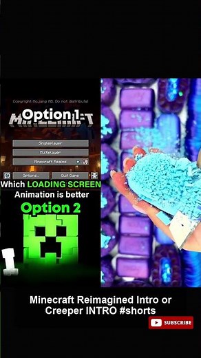 Minecraft Reimagined Intro or Creeper INTRO #shorts