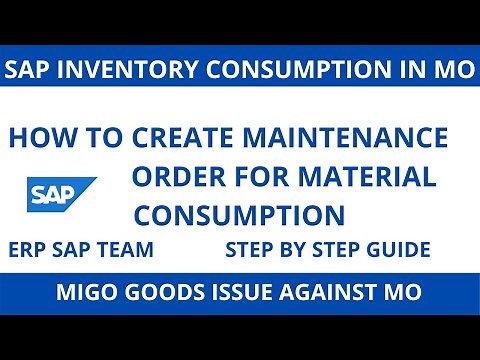 How to create Maintenance Order for Material Consumption in SAP PM