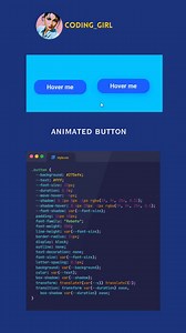4.1K views · 11 reactions | Animated Button ✅ Coding Girl #htmltags #html #learnhtml #cssproject #reels #computerscience #css #coders #fullstack #learncode #reactjs #reels #programmerslife #100daysofcode #csstricks #100daysofcodechallenge #frontenddev #htmlcoding #htmltutorial #html5website #html_css | Coding Girl | Facebook