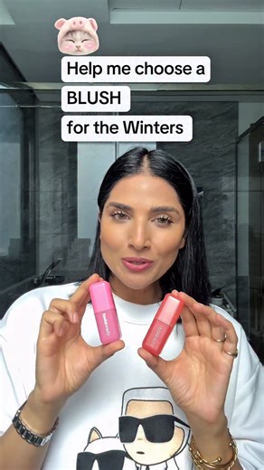 VirdahJavedKhan on Instagram: "Choose my winter blush for me ☺️ @hudabeauty"