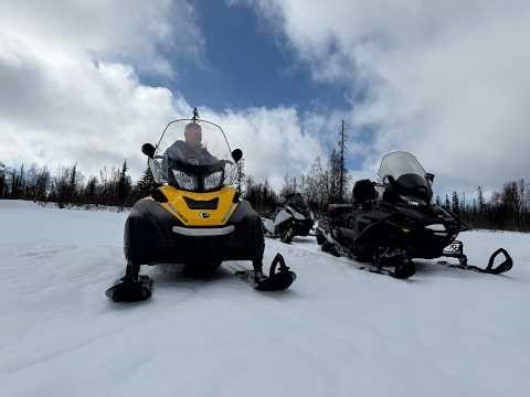 Snow machining in Petersville Alaska