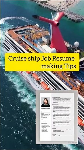 How to make resume for cruise ship | #shorts #cruiseship #cruiseshipjobs #cruiseshipjob