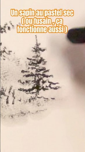 Comment dessiner un sapin avec du pastel ou du fusain ? C’est parti pour le tuto !