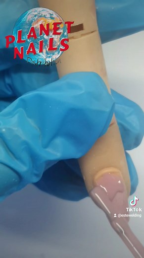 Extending the natural nail with Lastik Cover Builder❤️ #planetnails | Planet Nails