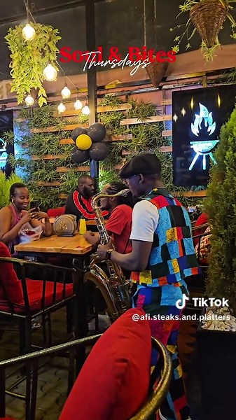 Soul & Bites Thursdays is happening! End your week on a high note with incredible live saxophone music and savory bites. It's the only place to be from 4 PM - 10 PM at Afi Kikuyu. ​Walk-ins welcome, but reservations guarantee your spot! 📲 Call now: 0110 286 757 / 0115 776 960.