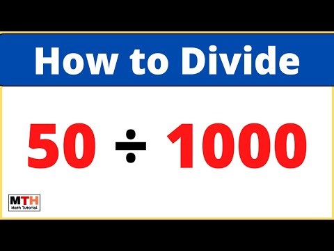 50 divided by 1000 (50÷1000) | Long Division