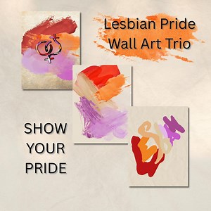 Rainbow Abstract Expressionism Prints: Modern Lesbian Wall Art Trio (digital Download) - Etsy