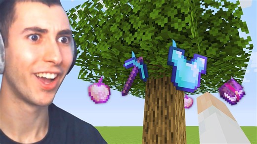 Minecraft UHC, but trees grow OP items
