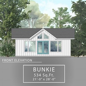534 Sq.ft. Bunkie/sleeping Cabin Concept Plan 21’-0” X 28’-0” - Etsy