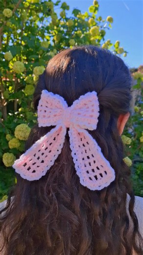 With some scrap yarn, you can crochet a...🎀
