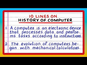 History of Computer | 10 Lines on History of Computers | History of Computer and its Generations