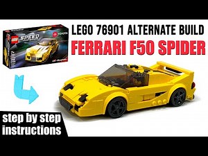 Ferrari F50 Spider Alternate Build from LEGO 76901 Toyota Supra Set Building Tutorial