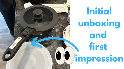 Watch Husbands unboxing of the ceramic pots and pans on Amazon Live