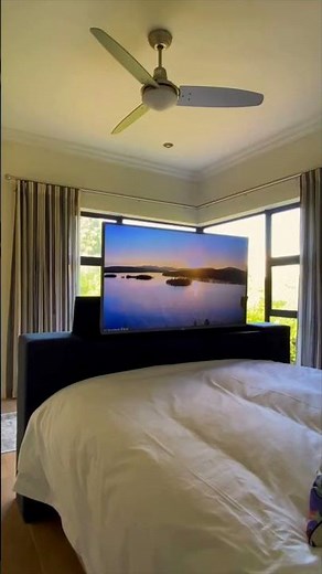 TV Lift - Foot of The Bed #SmartHome #InteriorDesign #TVLift #Minimalism #HiddenTV