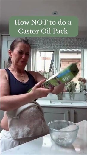 How NOT to Do a Castor Oil Pack 😅 (The Mess-Free Way Instead) #castoroilpack #castoroilbenefits