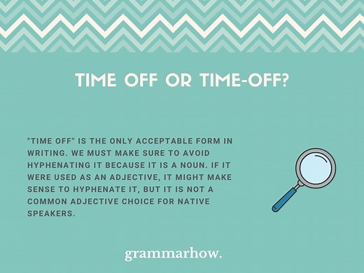 Time off or Time-off? (Hyphen Rule Explained)
