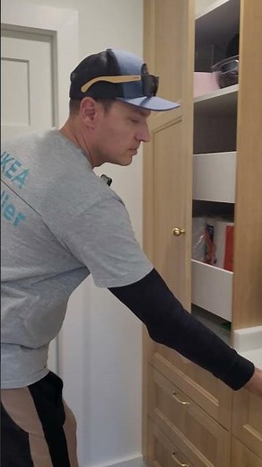 Demonstrating an IKEA walk-in pantry with Swedish Door fronts we installed in Virginia Beach, VA