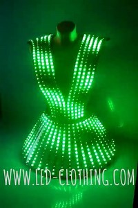 82K views · 338 reactions | Last night a DJ saved my life. A new model of exclusive Pixel LED corset dress for DJ is available for orders now, each bulb can be controlled individually. Custom design, 4 weeks delivery. | LED Clothing Studio, Inc | Facebook