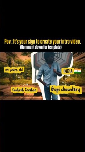Create your intro video comment down for template...#introduction #shortsfeed #telugushorts #memes