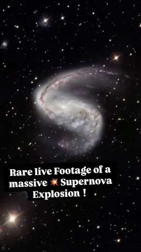 An incredible cosmic blast! 🤯 Astronomers believe this explosion, SN 2015F, was triggered by the collision of a white dwarf and a Sun-like star in the NGC 2442 galaxy. While the actual supernova lit up 80 million years ago, its light has only recently reached Earth, allowing us to witness this ancient event. Captured with a robotic 17-inch telescope in Australia, these stunning images bring the distant past to life, showcasing the immense energy unleashed by this stellar collision. 📷 Credit: C