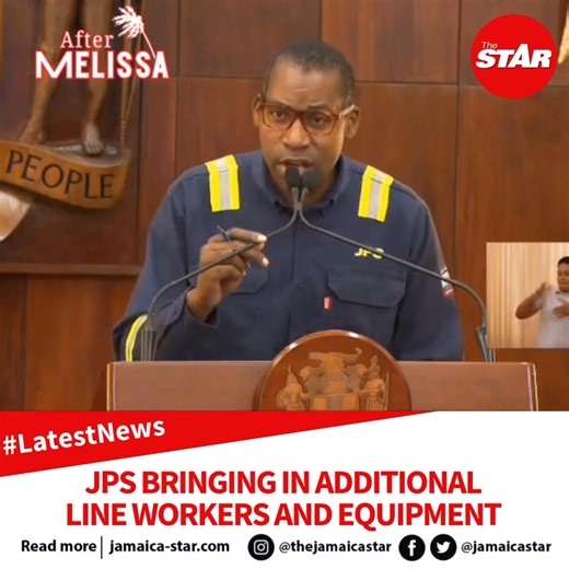 26K views · 346 reactions | #LatestNews: An additional 100 line workers are to arrive in Jamaica by the end of the week to help speed up the restoration of electricity across the island, the Jamaica Public Service Company Limited (JPS) says. JPS’ president and CEO, Hugh Grant, says the company is also bringing in additional equipment, including more than 50 bucket trucks to bolster the resources here. | The Jamaica Star | Facebook