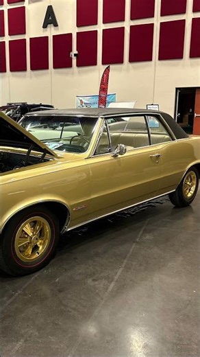 How about a Tiger Gold 1965 Pontiac GTO w/ parchment interior and black vinyl top as a giveaway car?