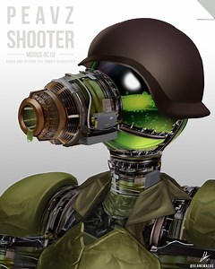Robotic Pea Shooter (Plants Vs Zombies)