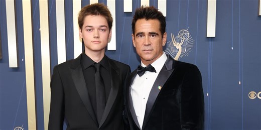 Colin Farrell Walked the Emmys Red Carpet With His Son