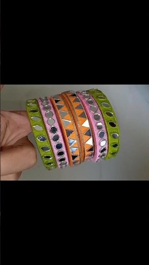 Handmade Thread Bangles💚🩷 🧡 Thread Bangles Tutorial #threadbanglenewdesign #handmadebangles