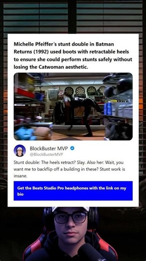 Michelle Pfeiffers stunt double in Batman Returns 1992 used boots with retractable heels to ensure s