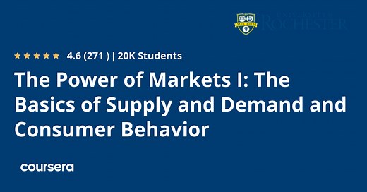 The Power of Markets I: The Basics of Supply and Demand and Consumer Behavior