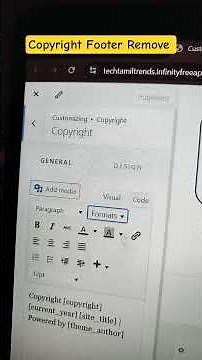 website copyright footer change steps - Edit WordPress Footer Text #wordpress #website #copyright