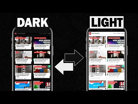 Auto Dark Mode Website with prefers-color-scheme - CSS Tutorial