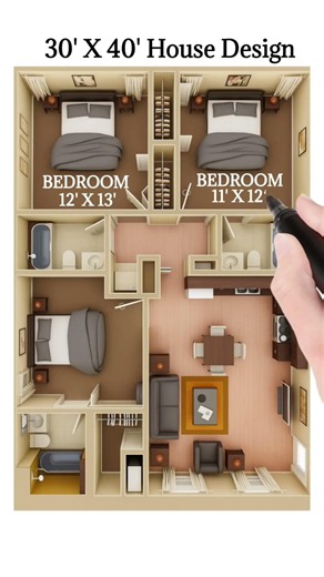 30×40 House Plan | Modern Floor Plan & Dream Home Design | Maruti House Design