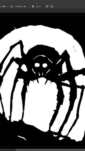 How to draw a scary spider