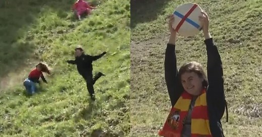 B.C. woman wins Gloucester cheese-roll, unfazed by knockout: ‘Feels so good’ | Globalnews.ca