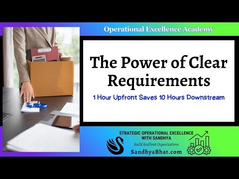 The Power of Clear Requirements