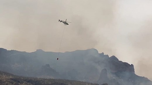 Chopper tries to suppress the active Telegraph Fire below