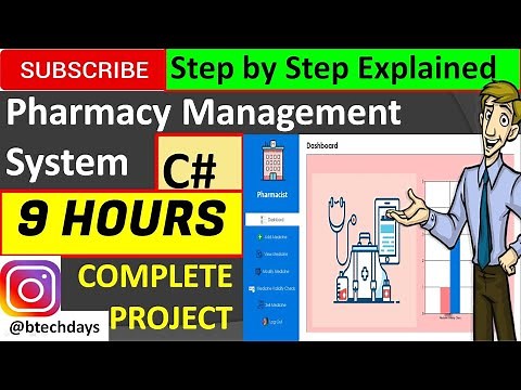 Pharmacy Management System in Csharp (C#, Visual Studio, MsSQL Server) Complete Project Step by Step