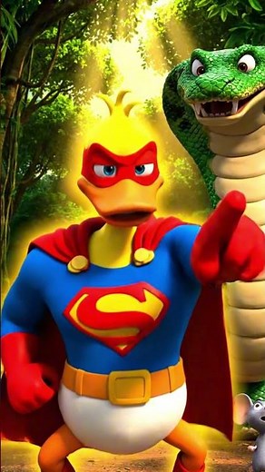 Chippy Rescues Mouse from Giant Python 🦆🐭🐍 | AnimationAI #ChippyQuack#HoatHinhAI#GiaiCuuDongVat