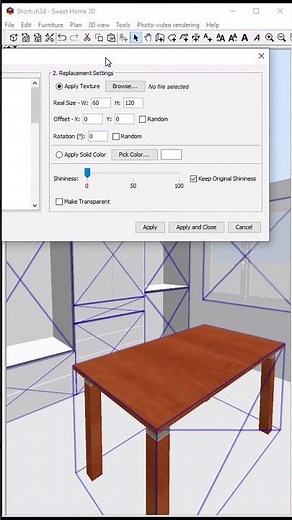 Stop Changing Textures One by One. Do It All at Once. "Batch material replacer" for Sweet Home 3D